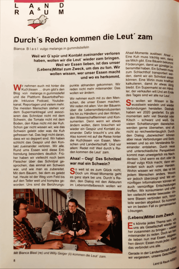 Land&Raum BauertothePeople Medienspiegel